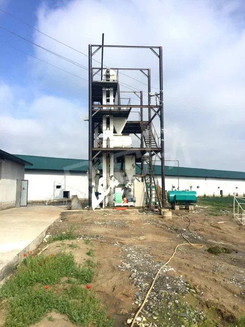 3-5 T/H animal livestock feed pellet production line installed in Senegal